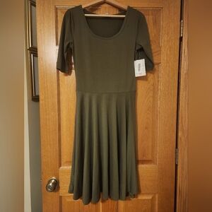 LuLaRoe Forest Green Midi Dress